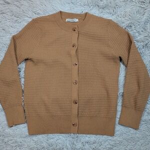 Ecanuer Sweater Womens M Cardigan Button Up Comfort‎ Lightweight Textured